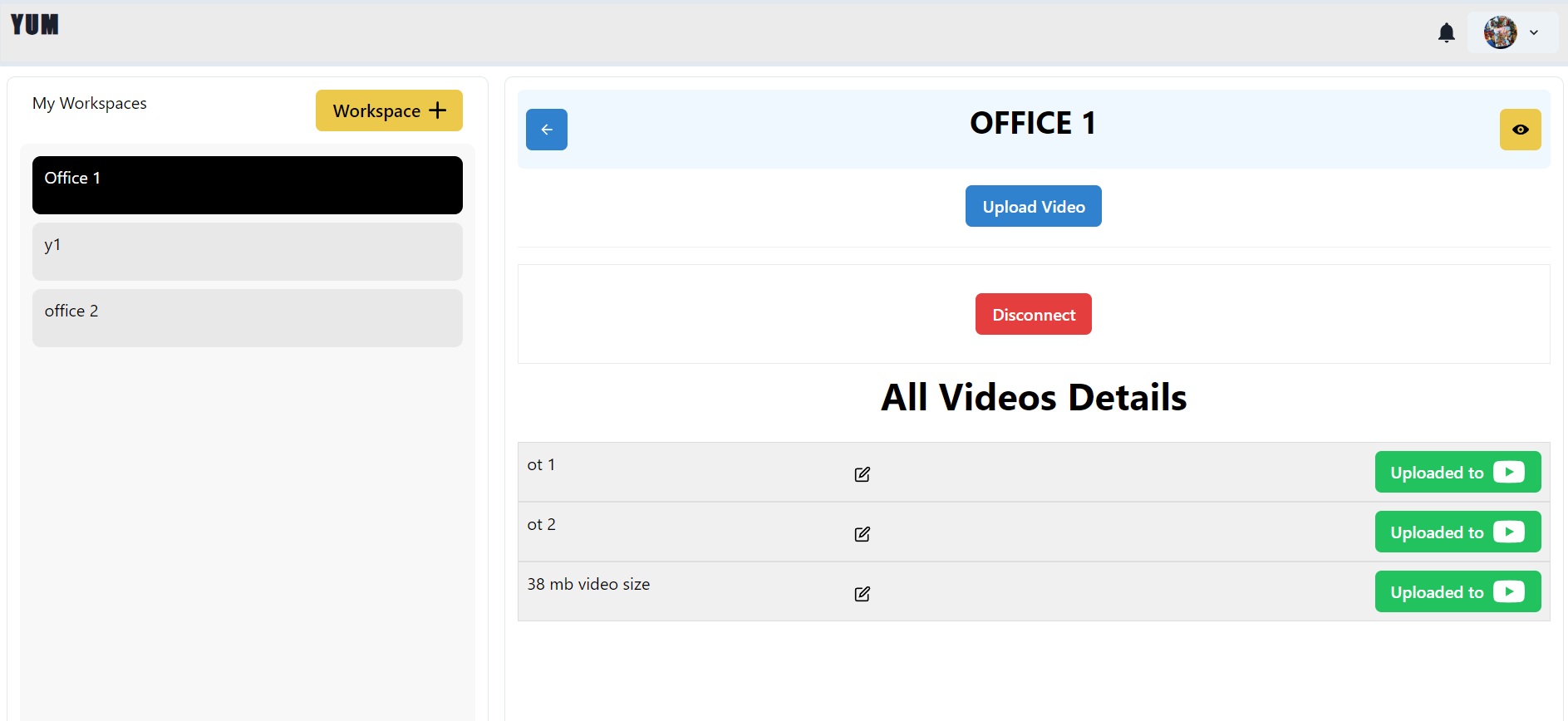 Blurred image of the YUM-Youtube Upload Manager project.